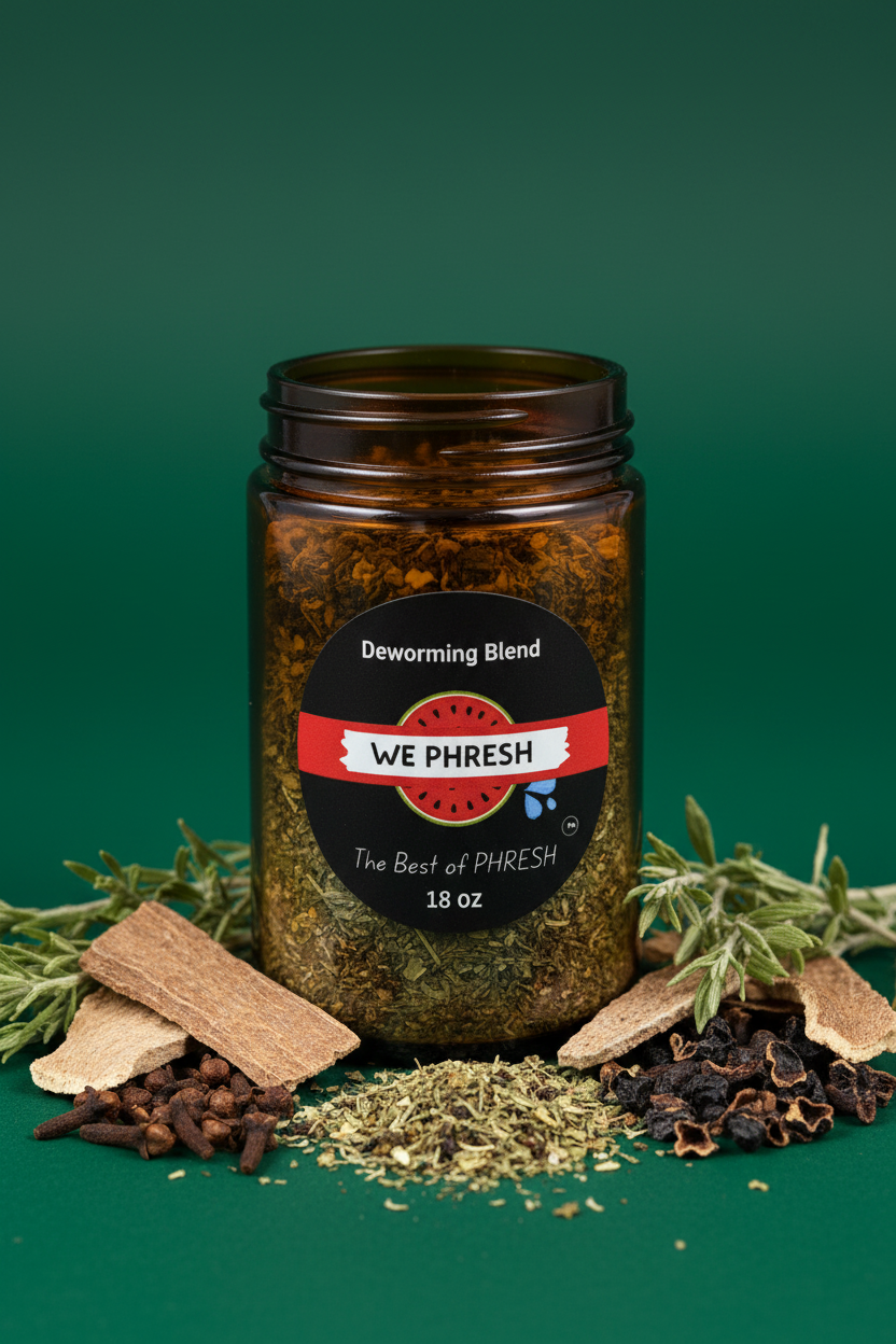 Deworming Blend with WePHRESH Logo